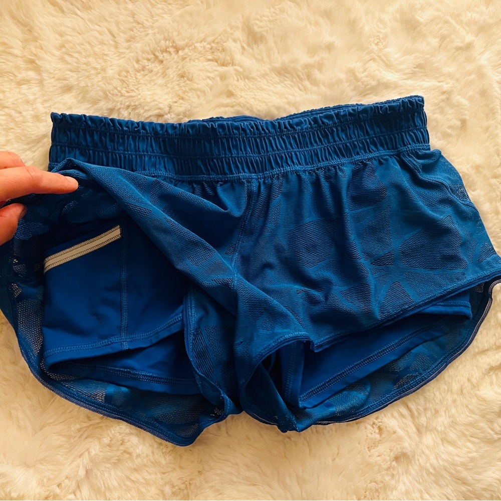 lululemon athletica Blue Mesh Lined Running Shorts